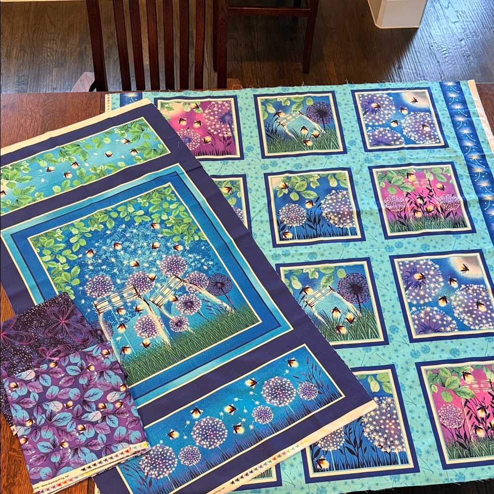 Fabric collection - 3 panels + 2 yards of fabric - as shown in photos